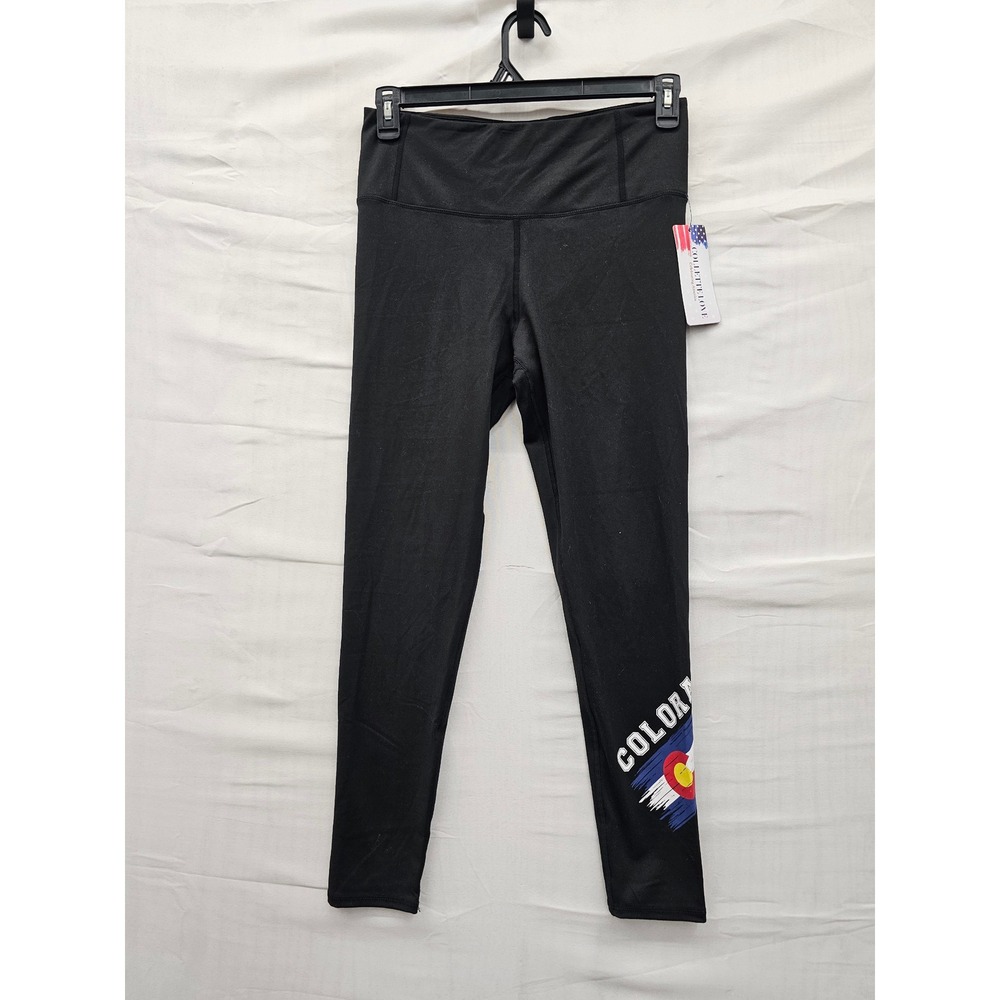Collette Love Womens Colorado Leggings Black Polyester Blend Athletic Size Large
